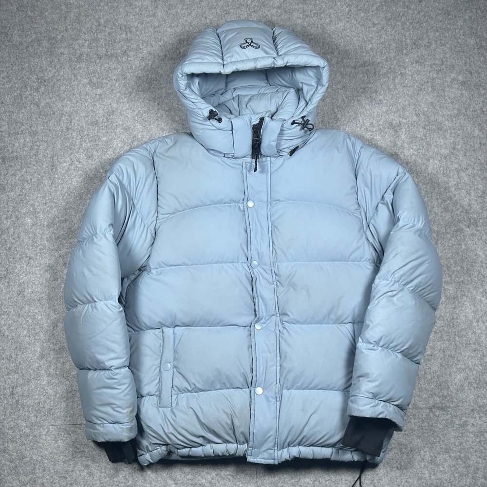 TNA Aritzia Super Puff Jacket Women's Size Medium Blue Zip Goose Down ORIGINAL